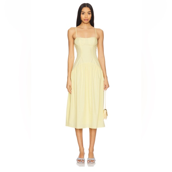 More To Come Dresses & Skirts - NWT MORE TO COME MARGAERY SLEEVELESS MIDI DRESS, SIZE XS, YELLOW